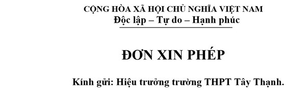Mẫu đơn xin phép dành cho giáo viên - MẪU mới năm 2024
