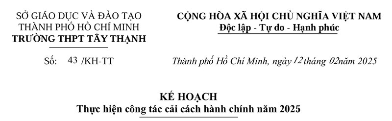 Thực hiện công tác cải cách hành chính năm 2025