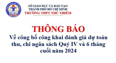 Quyết định công bố công khai đánh giá dự toán thu, chi ngân sách Quý IV và 6 tháng cuối năm 2024