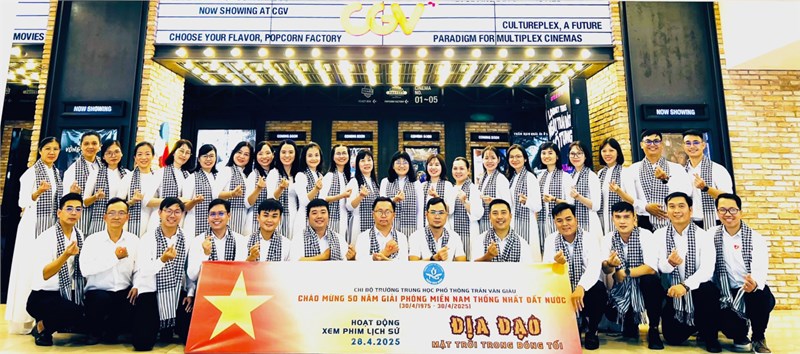 Chi bộ Tổ chức xem Phim  “Địa đạo: Mặt trời trong bóng tối” Chào mừng kỷ niệm 50 năm ngày Giải phóng hoàn toàn miền Nam, thống nhất Đất nước (30/04/1975 - 30/04/2025)