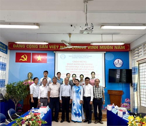 Đón Đoàn Đánh giá ngoài đợt tháng 3 năm 2025 của Sở Giáo dục Đào tạo đến khảo sát sơ bộ