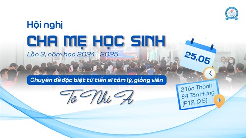 [Trường phổ thông Văn Lang] Thông báo hội nghị Cha Mẹ học sinh lần 3, năm học 2024–2025