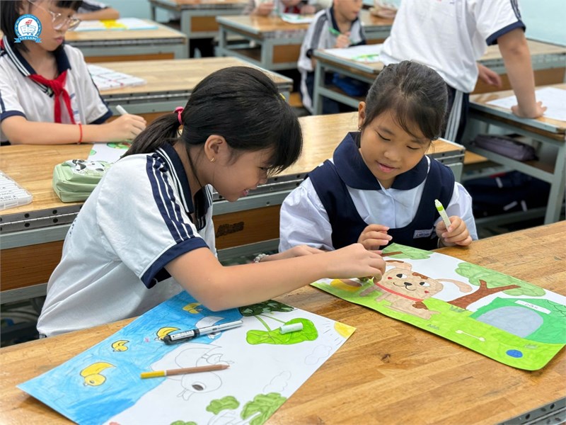 [Trường phổ thông Văn Lang] LỚP MỸ THUẬT – NƠI CON VẼ NÊN THẾ GIỚI CỦA RIÊNG MÌNH