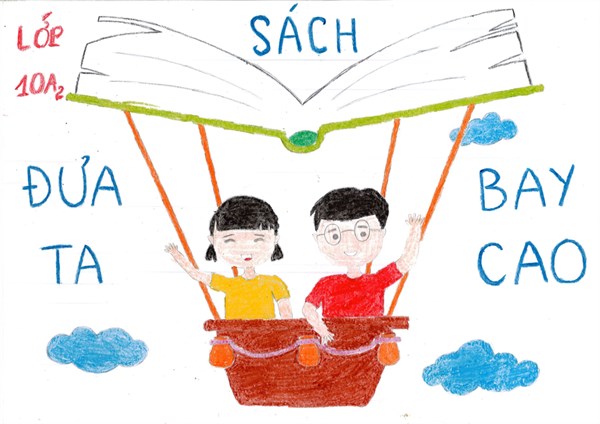 Tranh Ngày hội đọc sách 2025